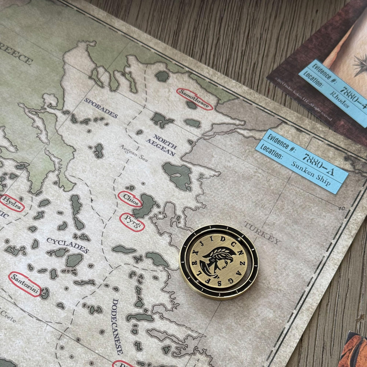 Finders Seekers Greek Isles treasure map promo visual inspires treasure-hunt feel