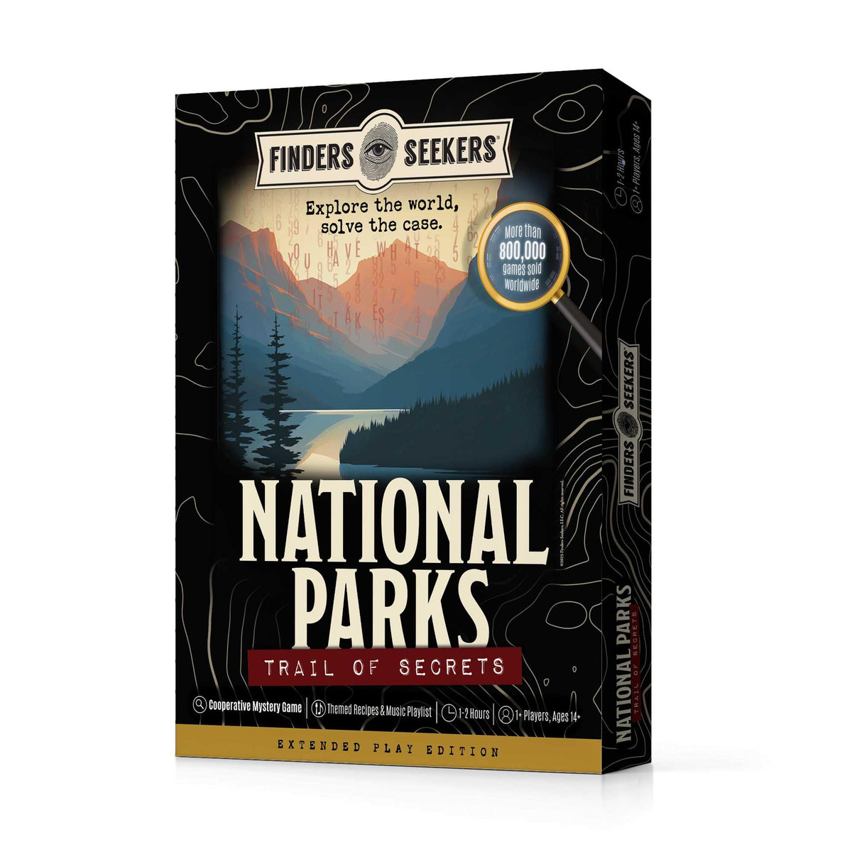 Finders Seekers National Parks Escape Box opened revealing clues for an immersive at-home mystery.