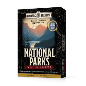 Finders Seekers National Parks Escape Box opened revealing clues for an immersive at-home mystery.