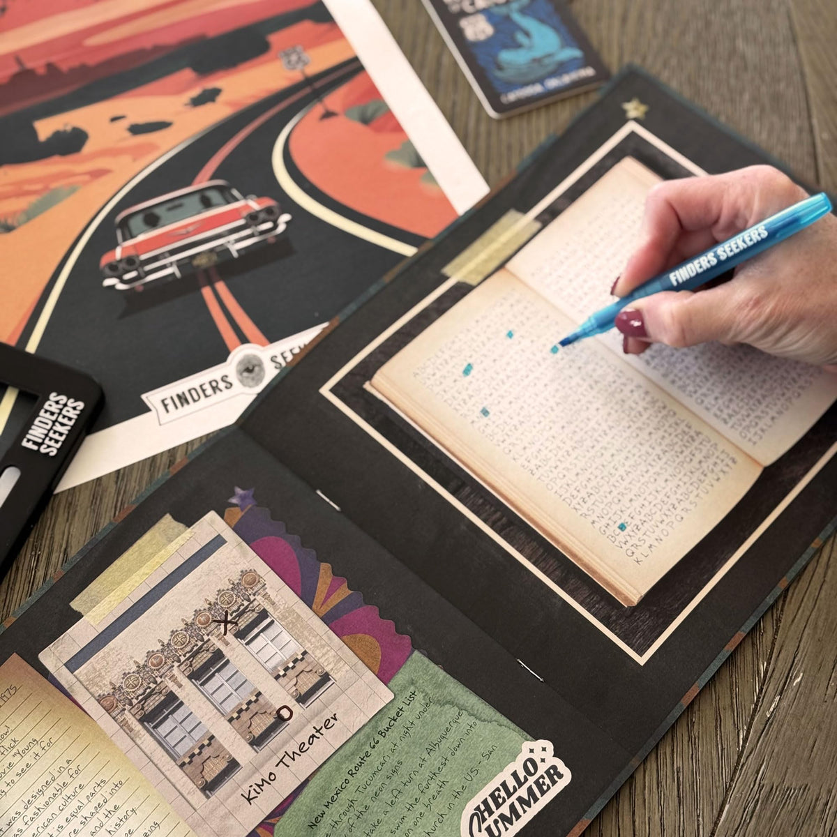 Finders Seekers Route 66 clue puzzle set, decode ciphers