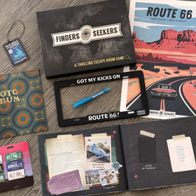 Finders Seekers Route 66 map and souvenirs, tangible immersion