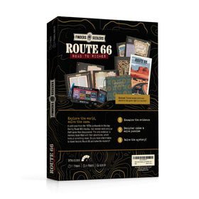 Finders Seekers Route 66 travel poster image, immersive world tour theme