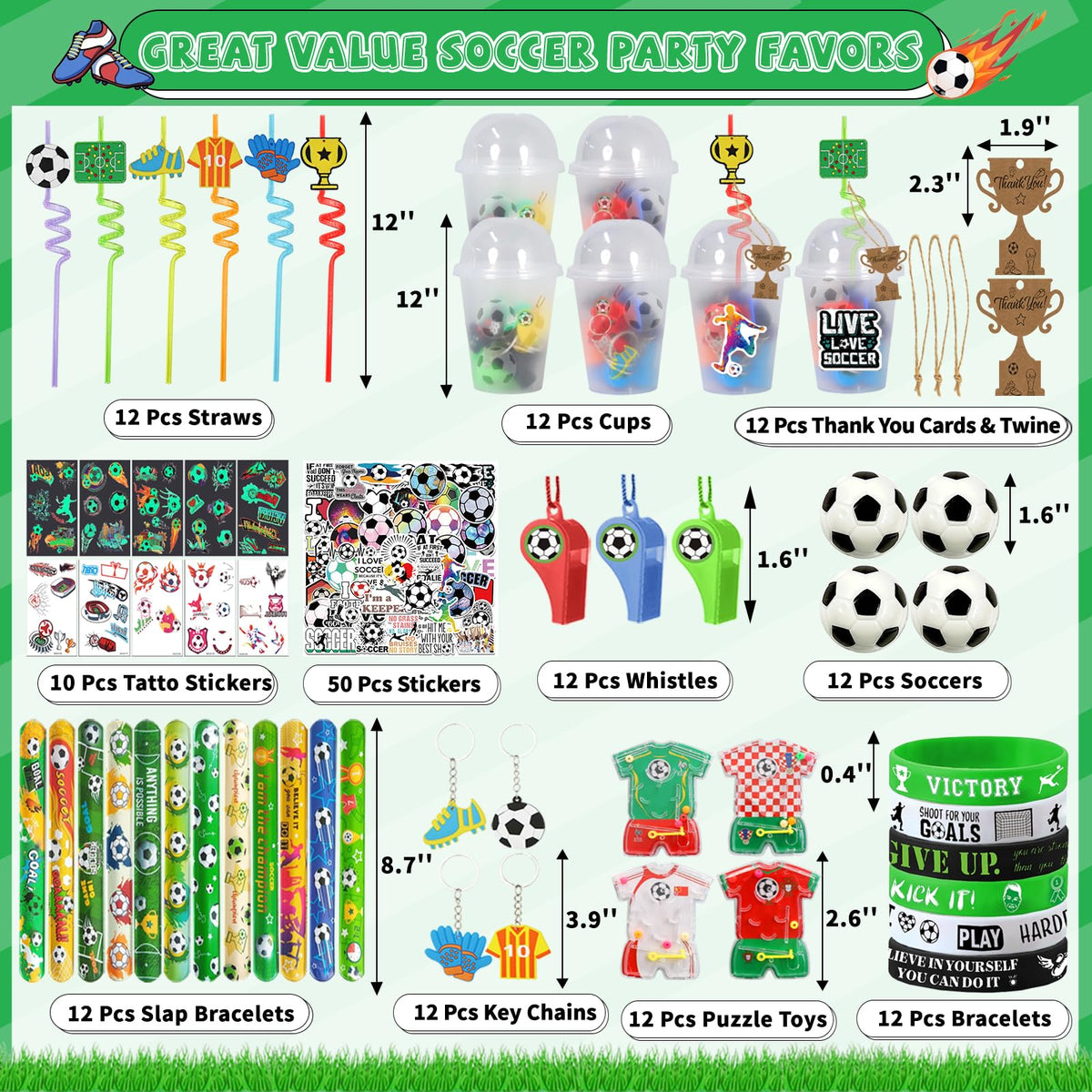 FINDRICH soccer party favors key chains showcase team spirit with portable fun.