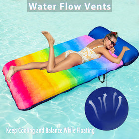 FindUWill oversized pool float fabric-cover provides premium texture for stylish summer relaxation