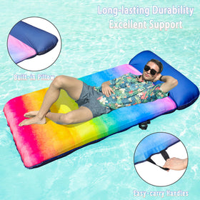 FindUWill inflatable pool float inflates quickly via dual valves for easy setup