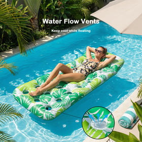 FindUWill 2-pack adult pool floats offering sturdy seating for lake days.