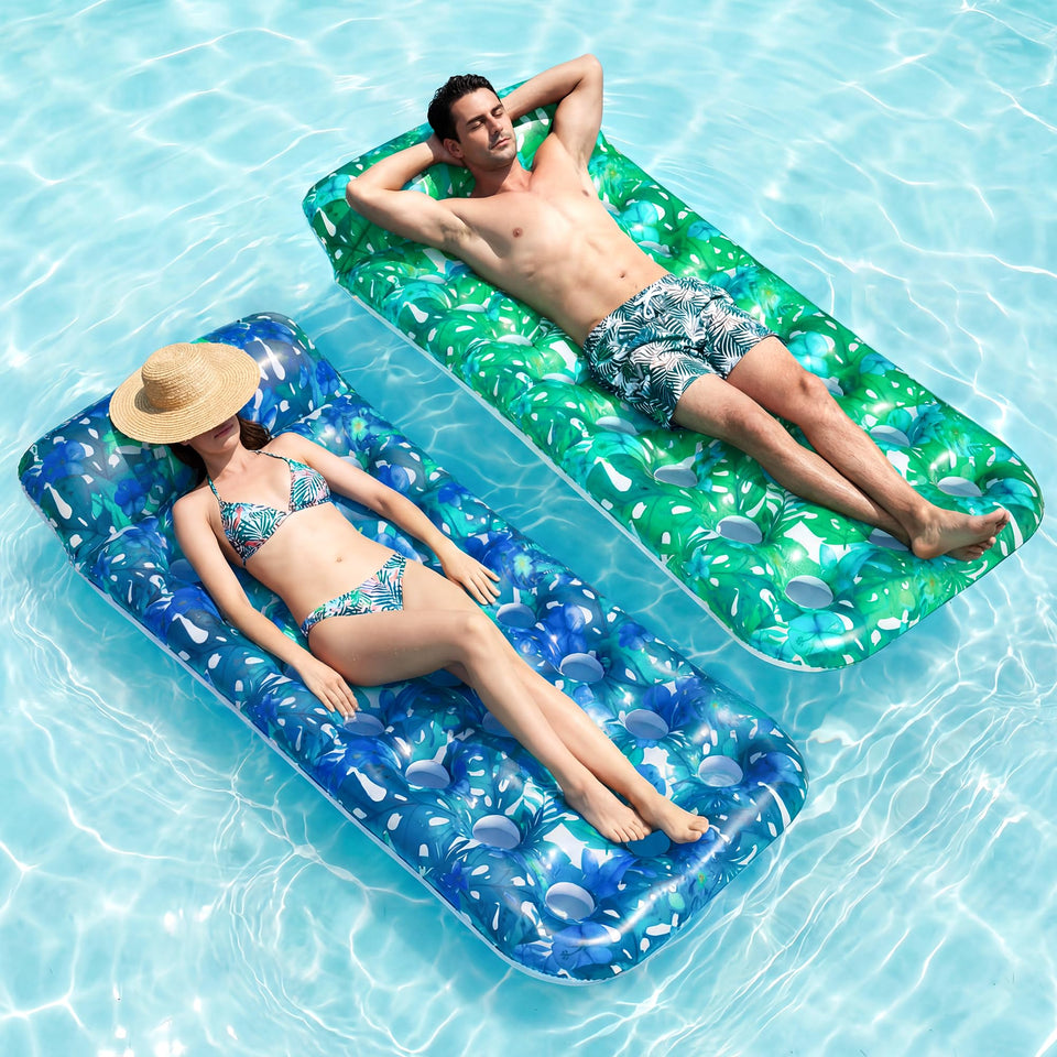FindUWill XL pool floats two-pack offering comfortable water lounging