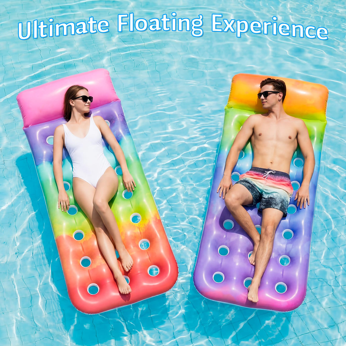 FindUWill pool float with cool surface keeps you refreshed on hot days.