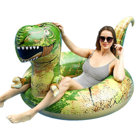 FindUWill dinosaur pool float 62-inch—bright colors for sunny pool days.