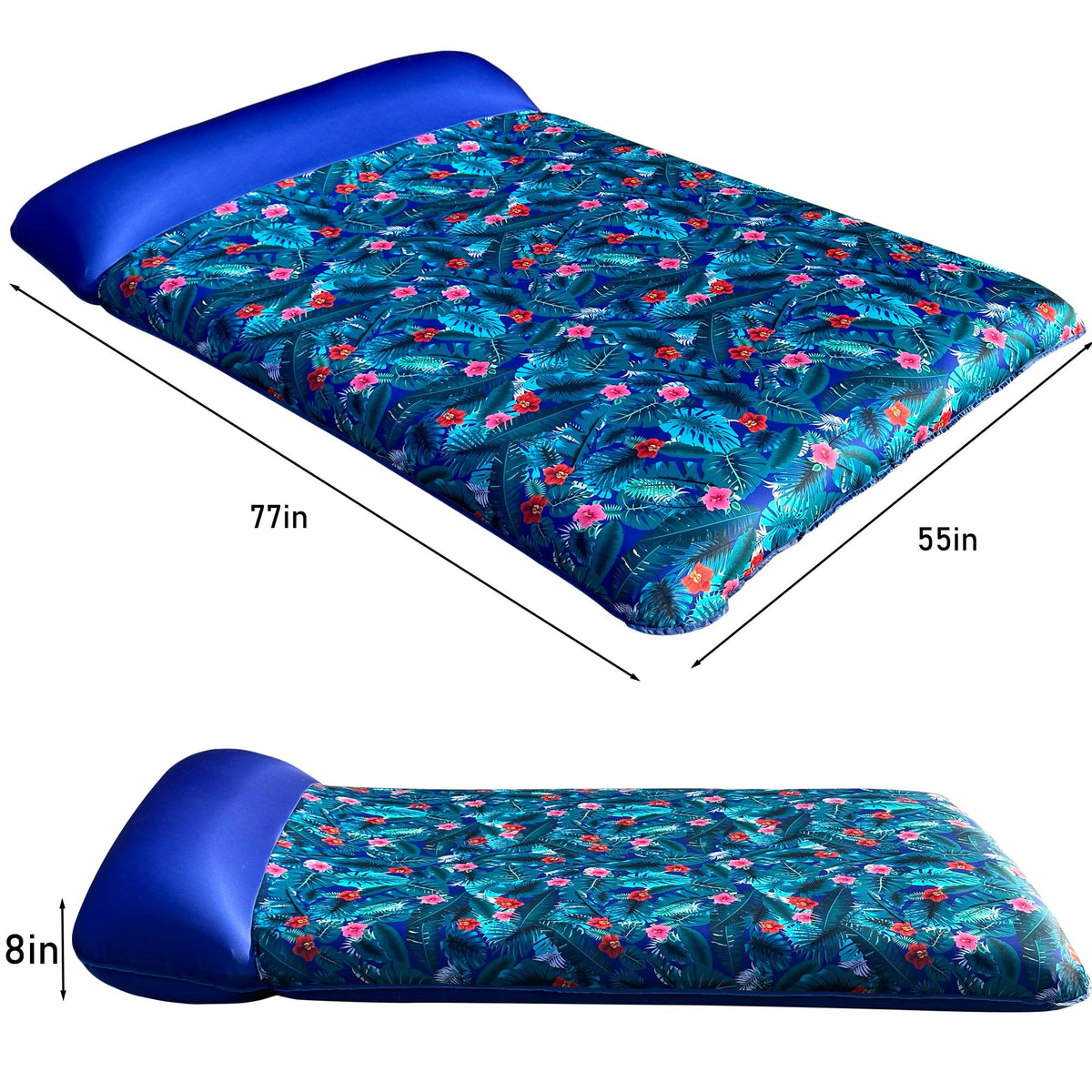 FindUWill double-seater pool float with fabric exterior and PVC core for stable support.