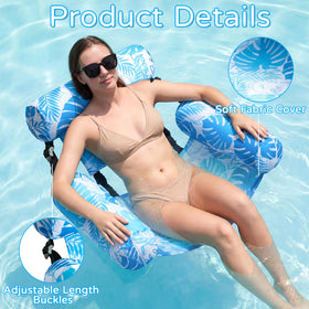Two-pack durable pool chairs with reinforced seams for season after season