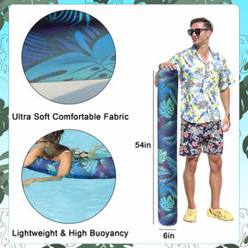 FindUWill fabric-covered swim noodle close-up showing soft durable cover for water use.