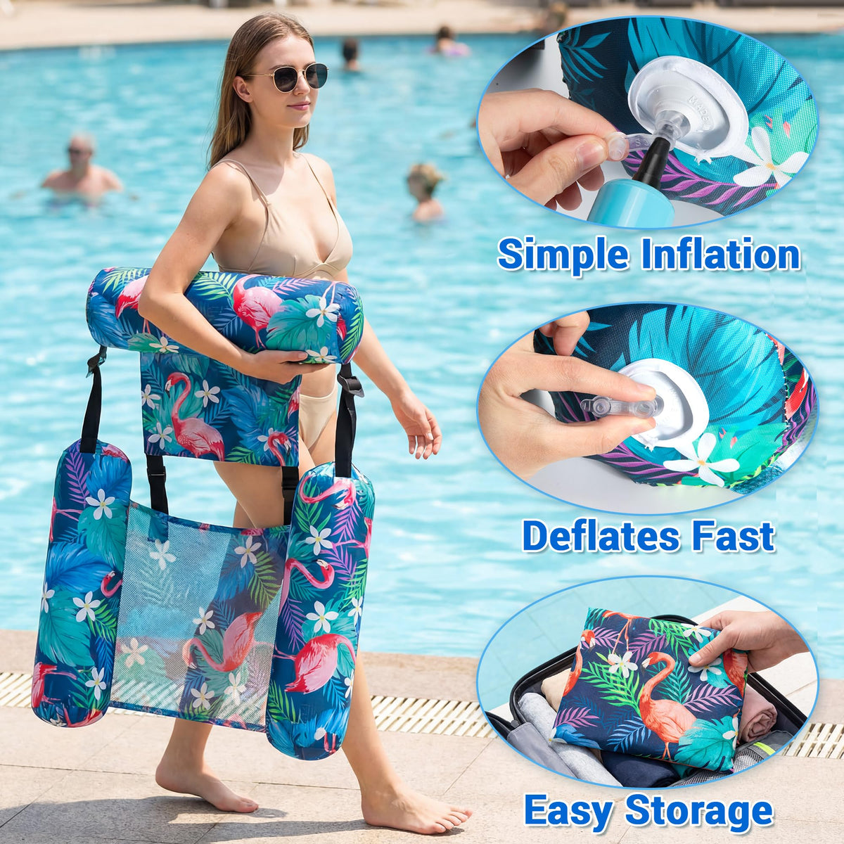FindUWill foldable, portable design with inflator included for easy setup.