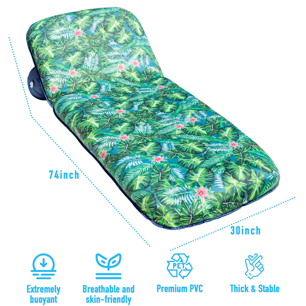 FindUWill green pool raft ideal for pools, beaches, and lakes