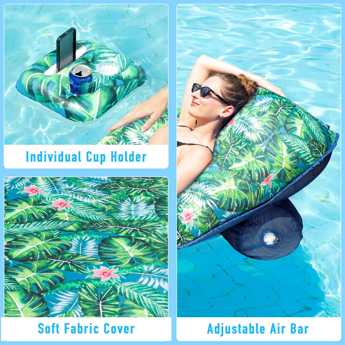 FindUWill heavy-duty adult float supports longer, stable water relaxation
