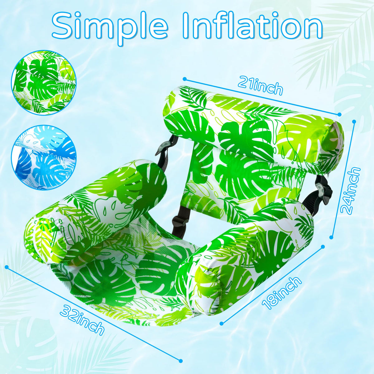 FindUWill inflatable lounge chairs with quick setup using the included pump
