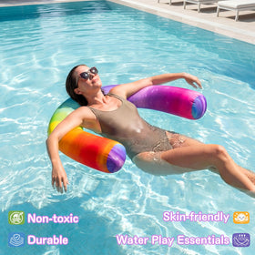 FindUWill inflatable noodles quick-drying-cover removable shows easy cleaning after swimming.