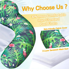 FindUWill inflatable pool float chair 2-pack front view highlighting mesh cushion cooling