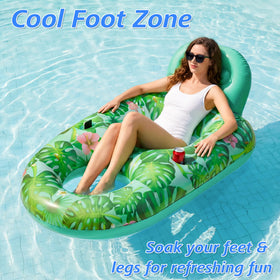 FindUWill ergonomic backrest supports comfort for long, relaxed water lounging