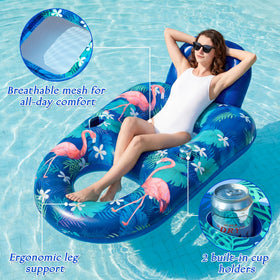 FindUWill oversized 65x42 inch lounge offers ample space for adults