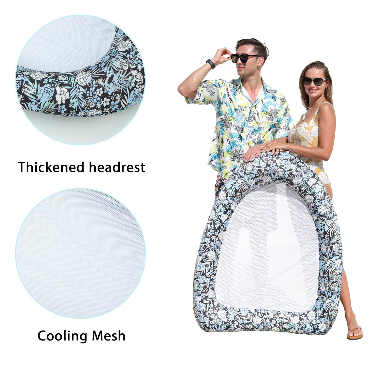 FindUWill large-capacity pool float supports up to 350 pounds