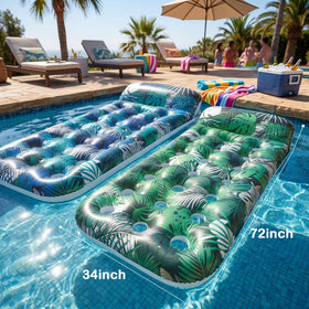 FindUWill multi-purpose float used for pool tanning, lake trips, or beach days.