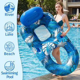 FindUWill oversized 65 by 42 inch pool float spacious seating for adults