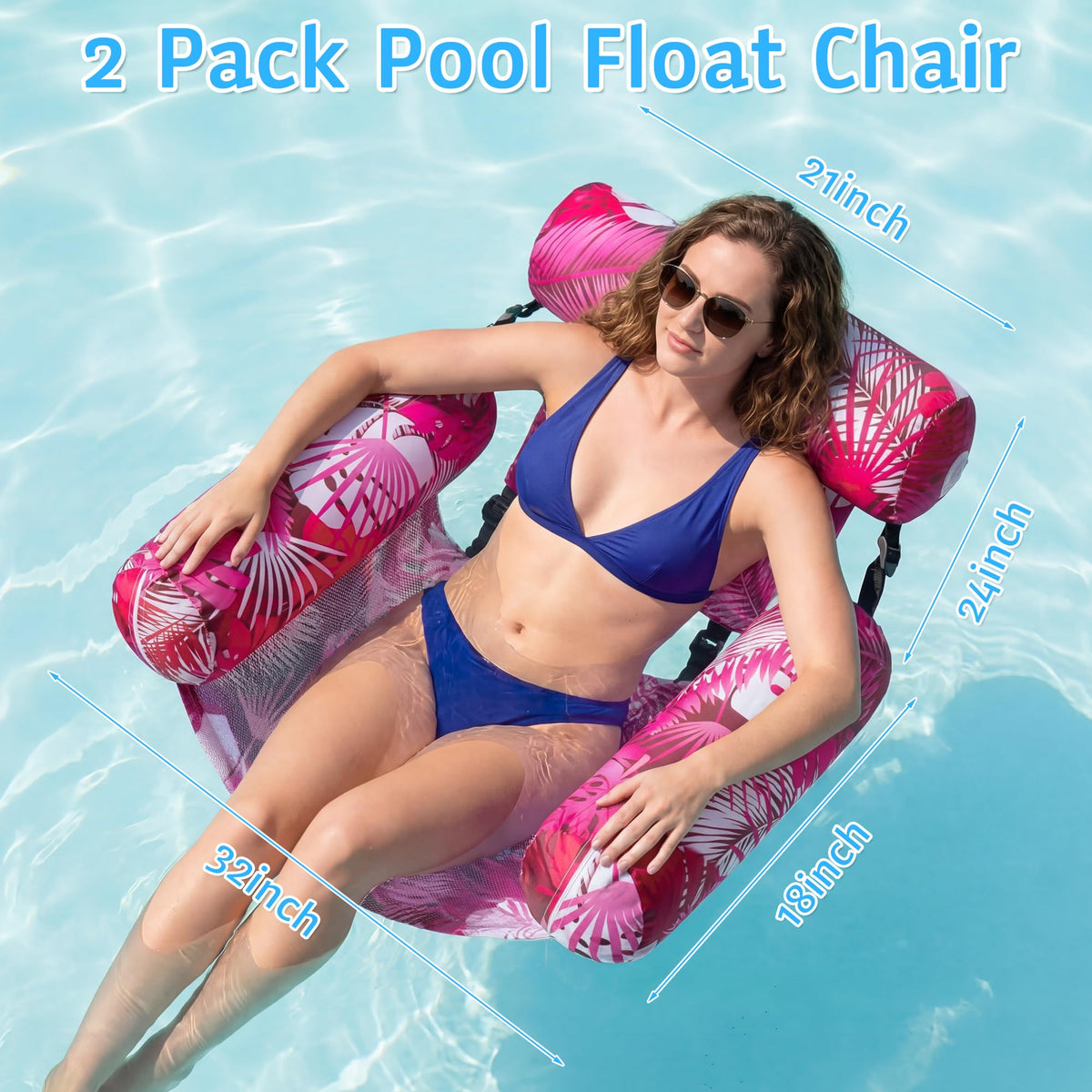 FindUWill pool float chair plush fabric cover enhances softness during sunbathing