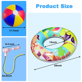 FindUWill pool float features a separate inflation valve for quick setup.
