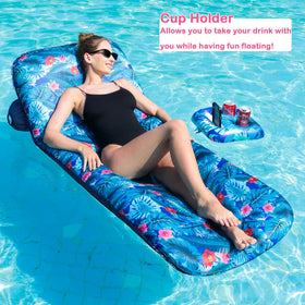FindUWill pool float lounger fabric texture for soft, quick-clean lounging.