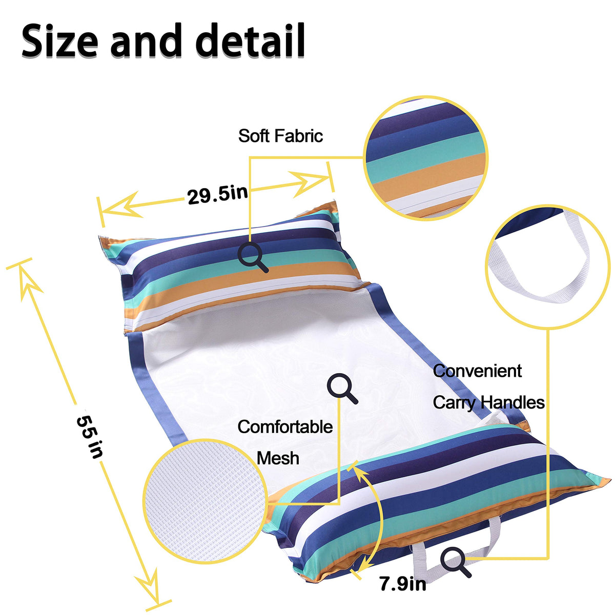FindUWill pool hammock floats XL 2-pack beach and waterway enjoyment.