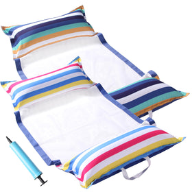 FindUWill pool hammock floats XL 2-pack saddle for secure seating in sunlit water.