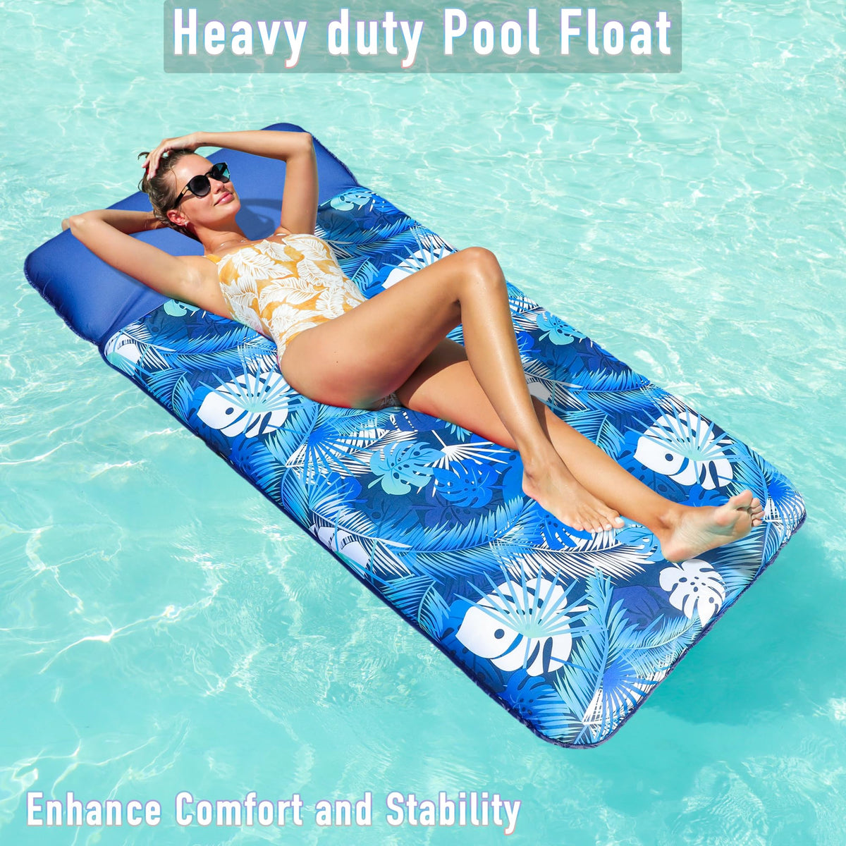 FindUWill large 72x37 inch pool lounger offers spacious comfort for adults.