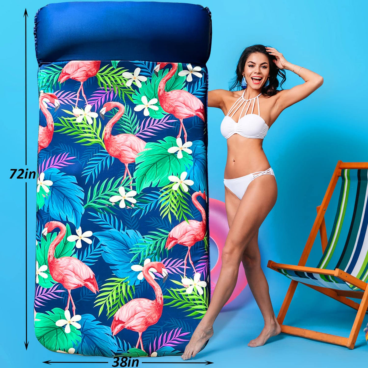 FindUWill premium vinyl chambers provide durable inflatable support while floating.