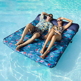 FindUWill Ultra Comfort 77in lounger: spacious two-person pool float for relaxed water lounging.