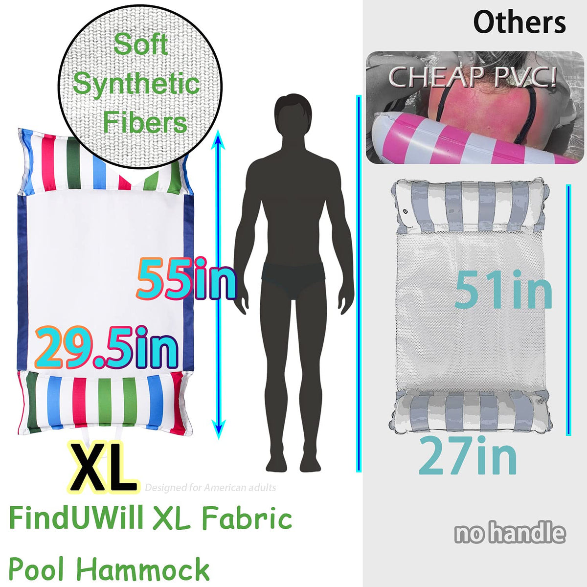 FindUWill water pillow pair cushions the neck during pool breaks.