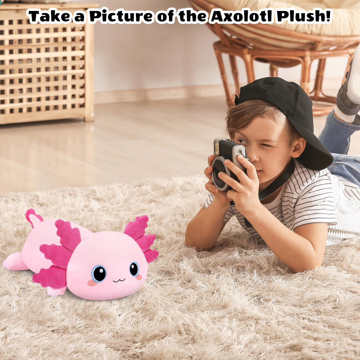 Finebee Axolotl Plush Gift-Ready – ideal for birthdays and holidays.