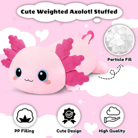 Finebee Weighted Axolotl Plush 60 cm – decorative and cuddly statement piece.