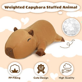 Finebee weighted capybara plush 13-8 inch size for easy hugging