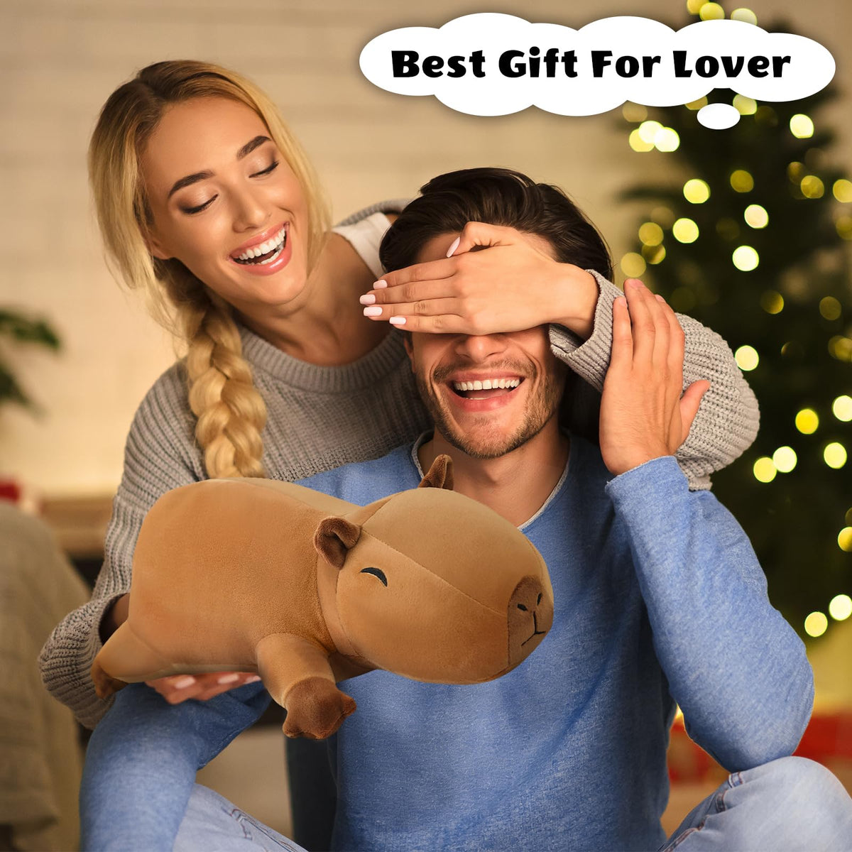 Finebee weighted capybara plush gift-ready packaging for birthdays