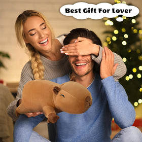 Finebee weighted capybara plush gift-ready packaging for birthdays