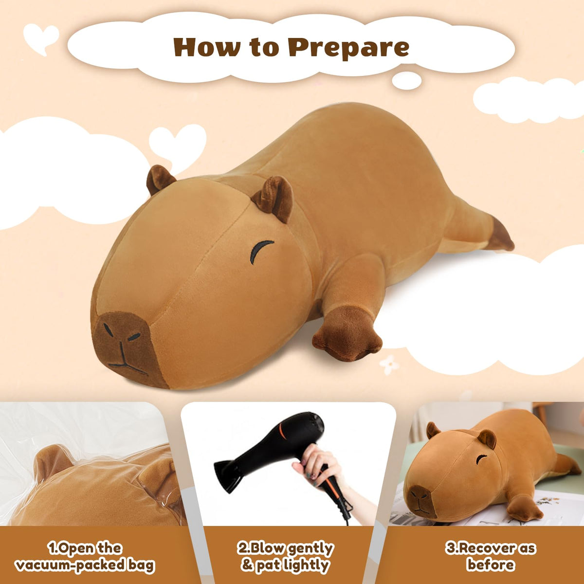 Finebee weighted capybara plush in a living room setting adds warm charm