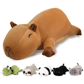 Finebee weighted capybara plush with ultra-soft fabric for cozy touch