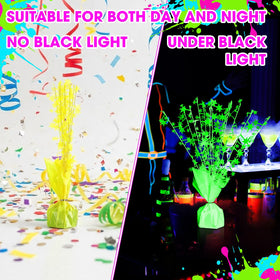 FineCheer neon star centerpiece is flexible for creative DIY arrangements.