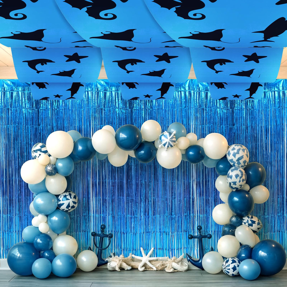 FineCheer ocean decor set package shows complete five-piece marine styling for events.