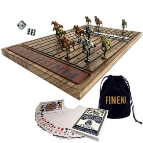 FINENI bronze horses showcase premium craftsmanship for race-night fun.