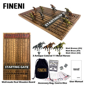 FINENI 19-inch wood board provides sturdy, elegant racing surface.