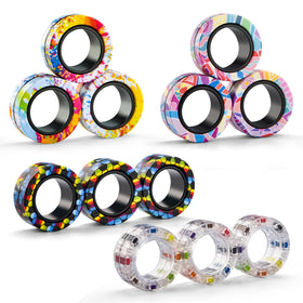 Durable, safe-plastic Finger Rock magnets stand up to daily use.