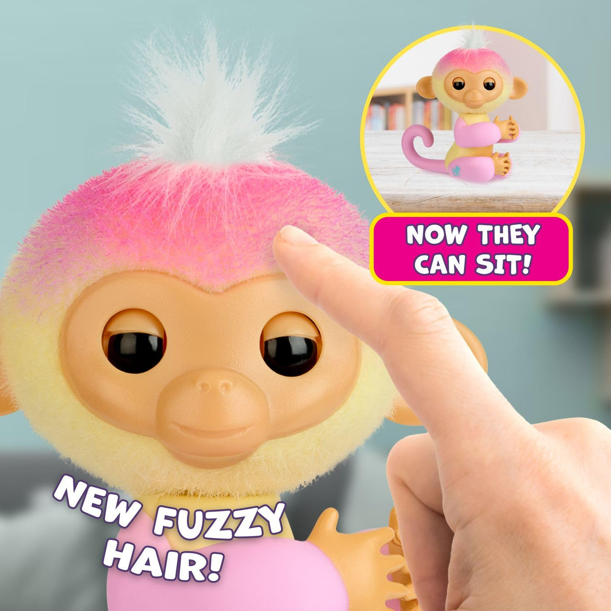 Fingerlings 6-accessories pack enables varied pretend play and care routines.