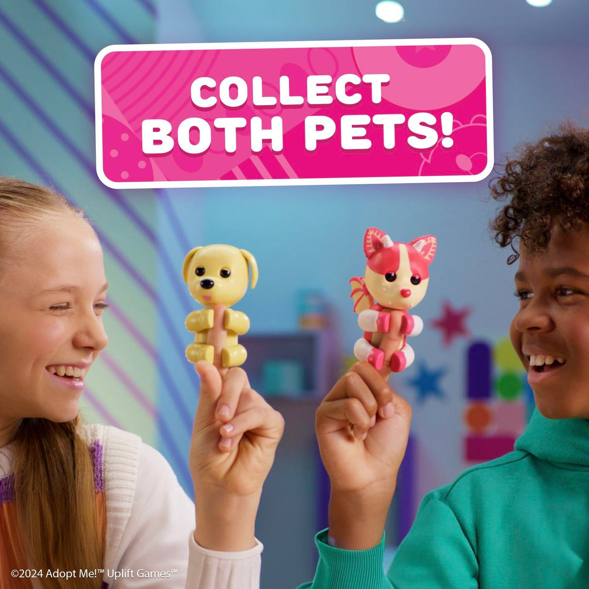 Fingerlings Adopt Me Dog and Bat Dragon packaging – ready-to-gift set for explorers